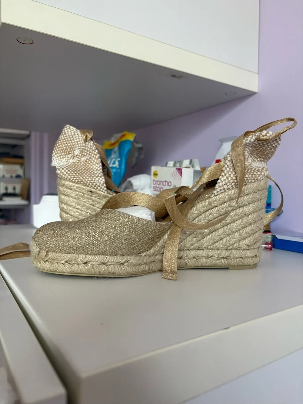 Gold Castaner Carina Espadrilles